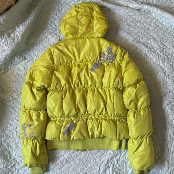 Vintage Yellow/Green Cop.Copine Puffer Jacket - Picture 3 of 5